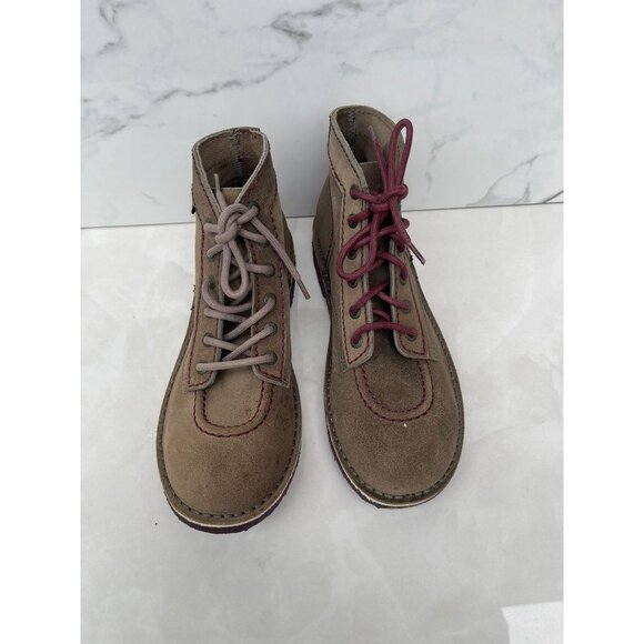 Kickers Mens Vintage Style Casual Ankle Boots Taupe Size 41 - Picture 8 of 11